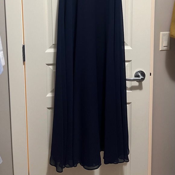Morilee Floor Length Navy Blue Bridesmaid Dress - Picture 4 of 4